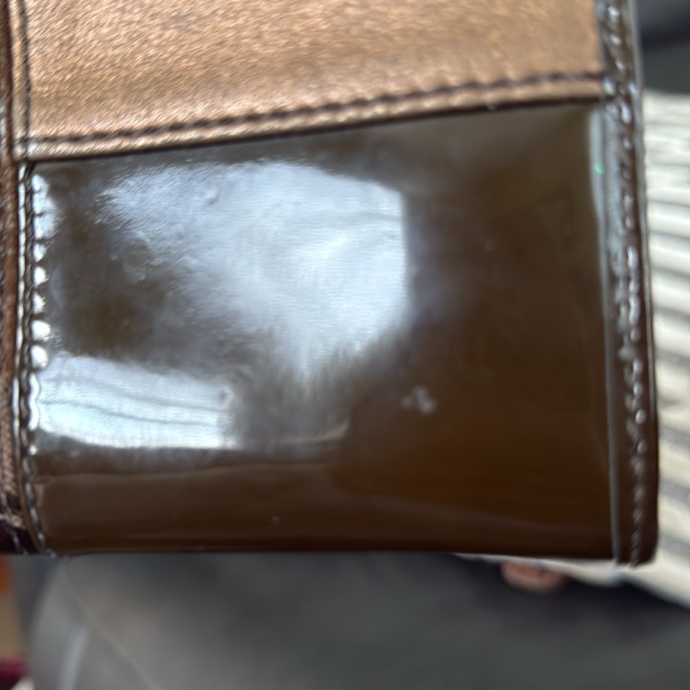 Coach Choco Brown Bronze Patchwork Wallet - image 7